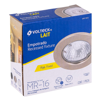 Luminario redondo satín spot fijo, lámpara no incluida | EMP-102S | 46614