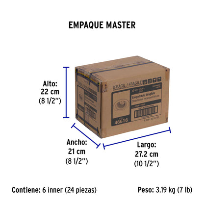 Luminario redondo satín spot dirigible, lámpara no incluida | EMP-105S | 46616