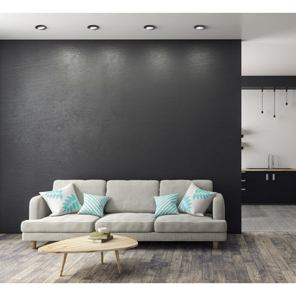 Luminario redondo negro spot dirigible, lámpara no incluida | EMP-104S | 46617