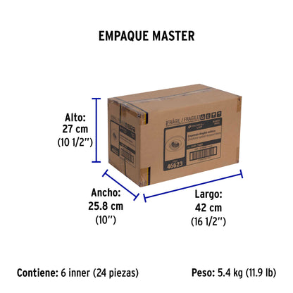 Luminario redondo blanco spot esférico, lámpara no incluida | EMP-106S | 46623