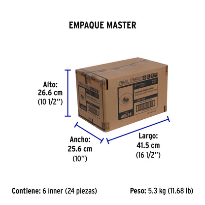 Luminario redondo negro spot esférico, lámpara no incluida | EMP-107S | 46624