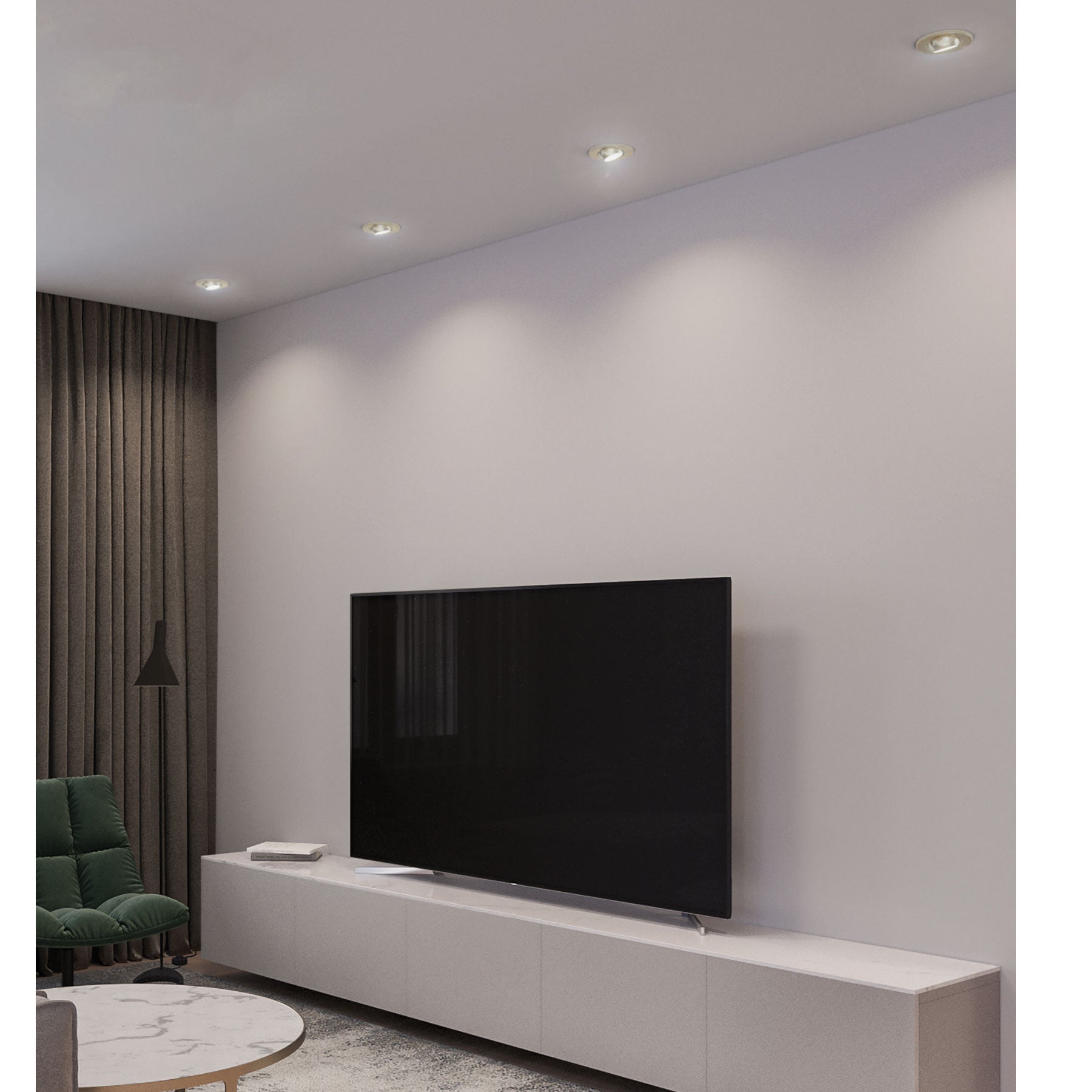 Luminario redondo negro spot esférico, lámpara no incluida | EMP-107S | 46624