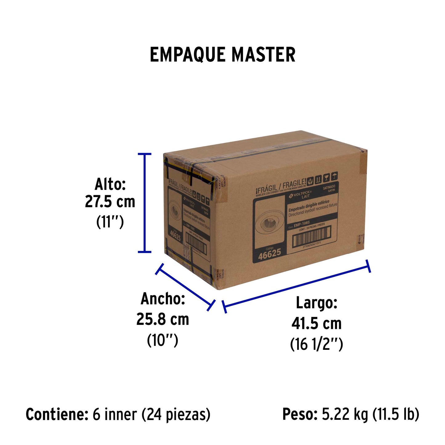 Luminario redondo satín spot esférico, lámpara no incluida | EMP-108S | 46625