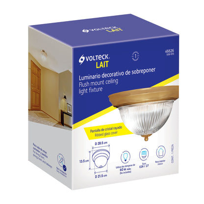 Luminario decorativo 15x28 cm pantalla cristal, s/lámparas | SOB-101S | 46626