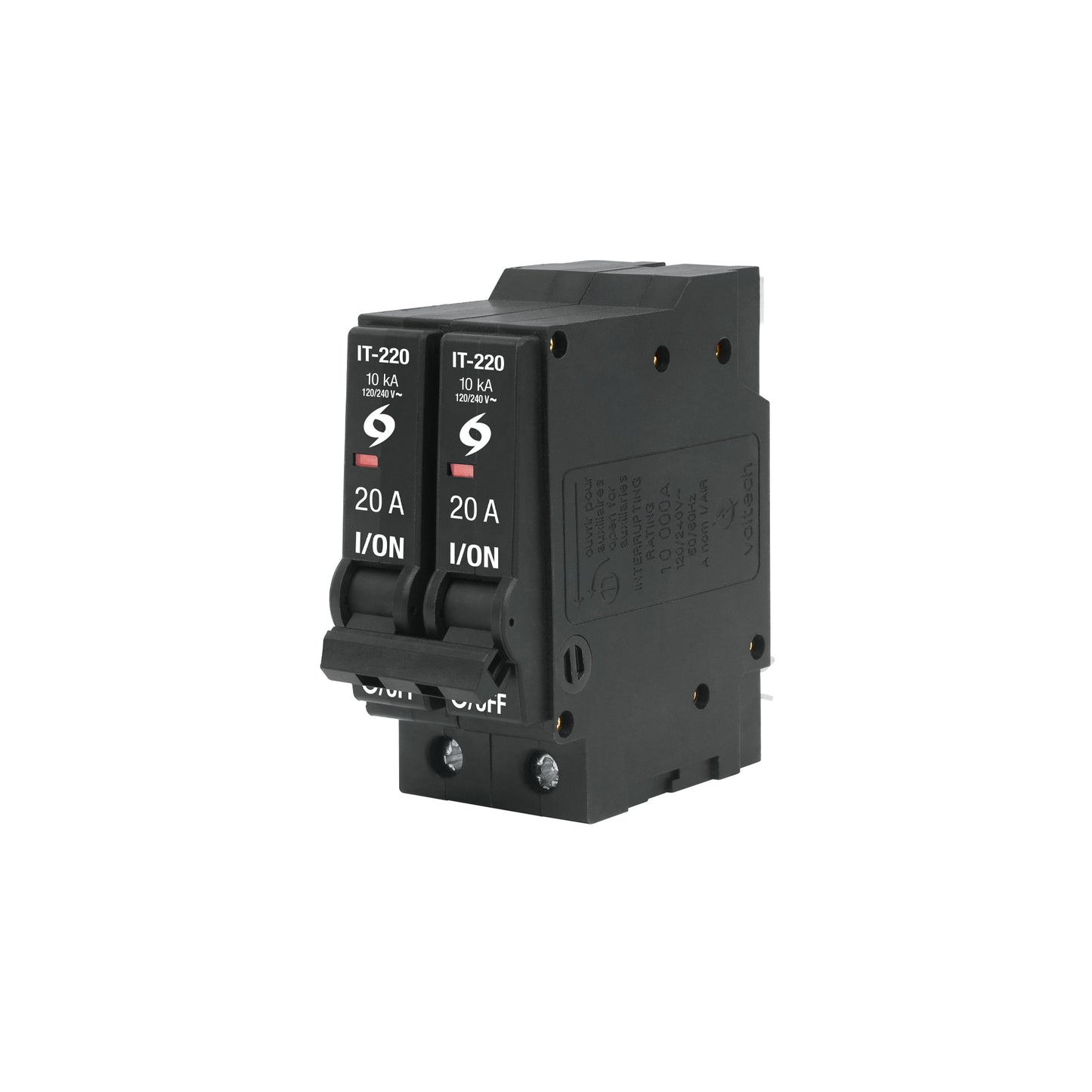 Interruptor de 2 polos 20A, enchufable, VOLTECK | IT-220 | 46704