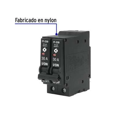 Interruptor de 2 polos 30A, enchufable, VOLTECK | IT-230 | 46705