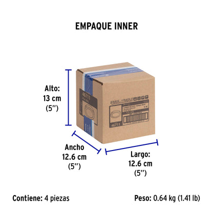 Luminario LED plafón 6W 6500K, redondo, blanco, VOLTECK | PLA-203L | 46711