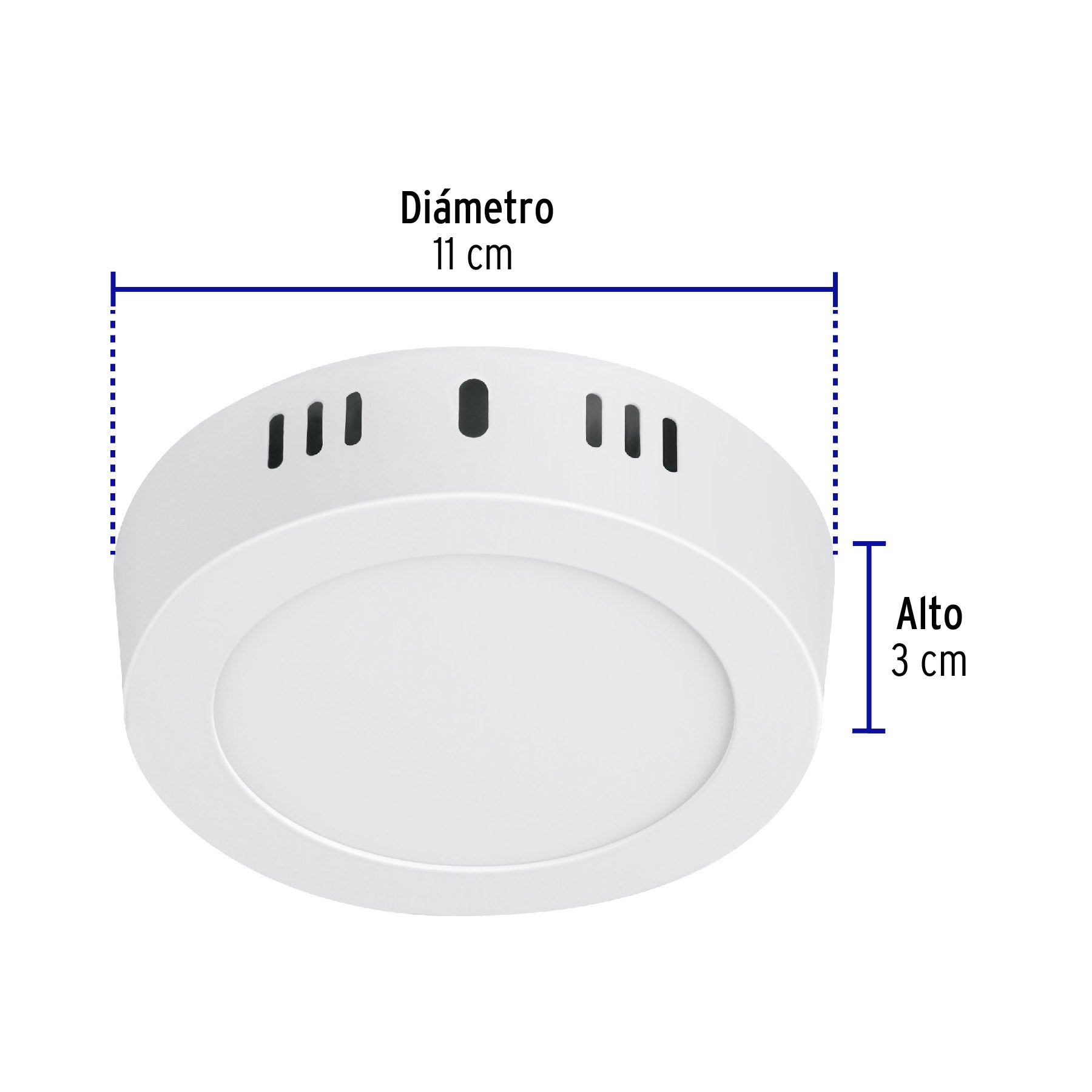 Luminario LED plafón 6W 6500K, redondo, blanco, VOLTECK | PLA-203L | 46711