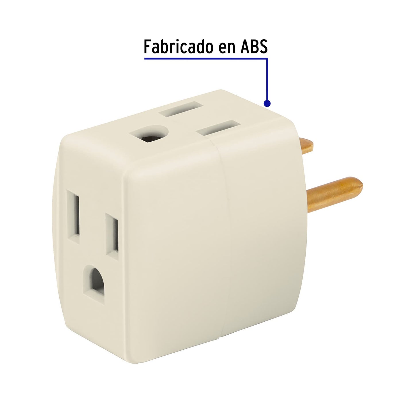 Multicontacto triple aterrizado, tipo cubo, Volteck | MUL-310 | 46800