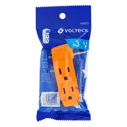 Multicontacto triple aterrizado, tipo 'F' reforzado, Volteck | MUL-350 | 46803