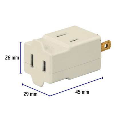 Multicontacto triple, tipo cubo, Volteck | MUL-300 | 46808