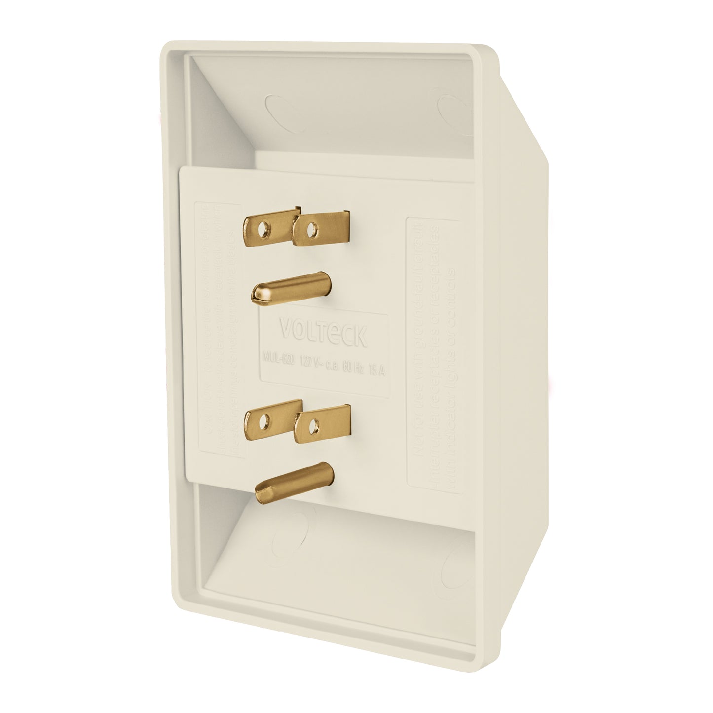Multicontacto 6 entradas, aterrizado, cuadrado, Volteck | MUL-620 | 46811