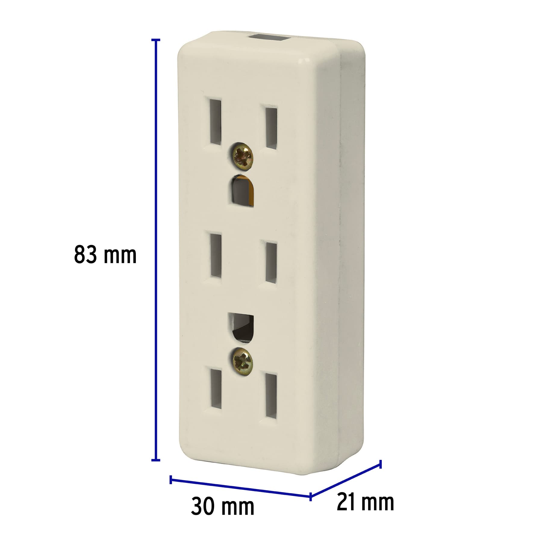 Multicontacto triple para extensión, 2 polos + tierra | MULEX-3 | 46813