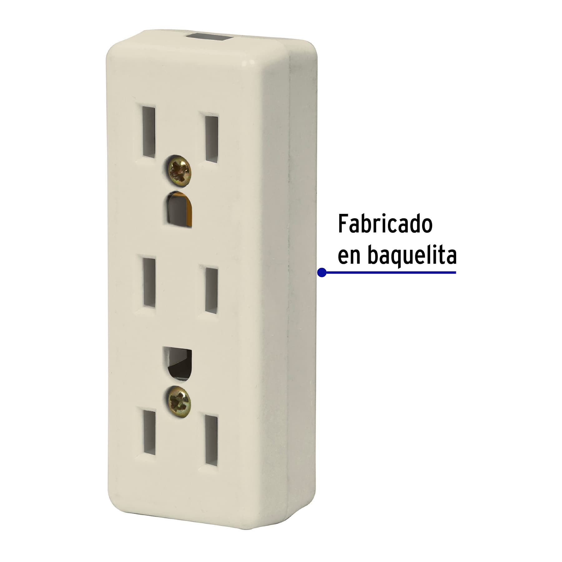 Multicontacto triple para extensión, 2 polos + tierra | MULEX-3 | 46813