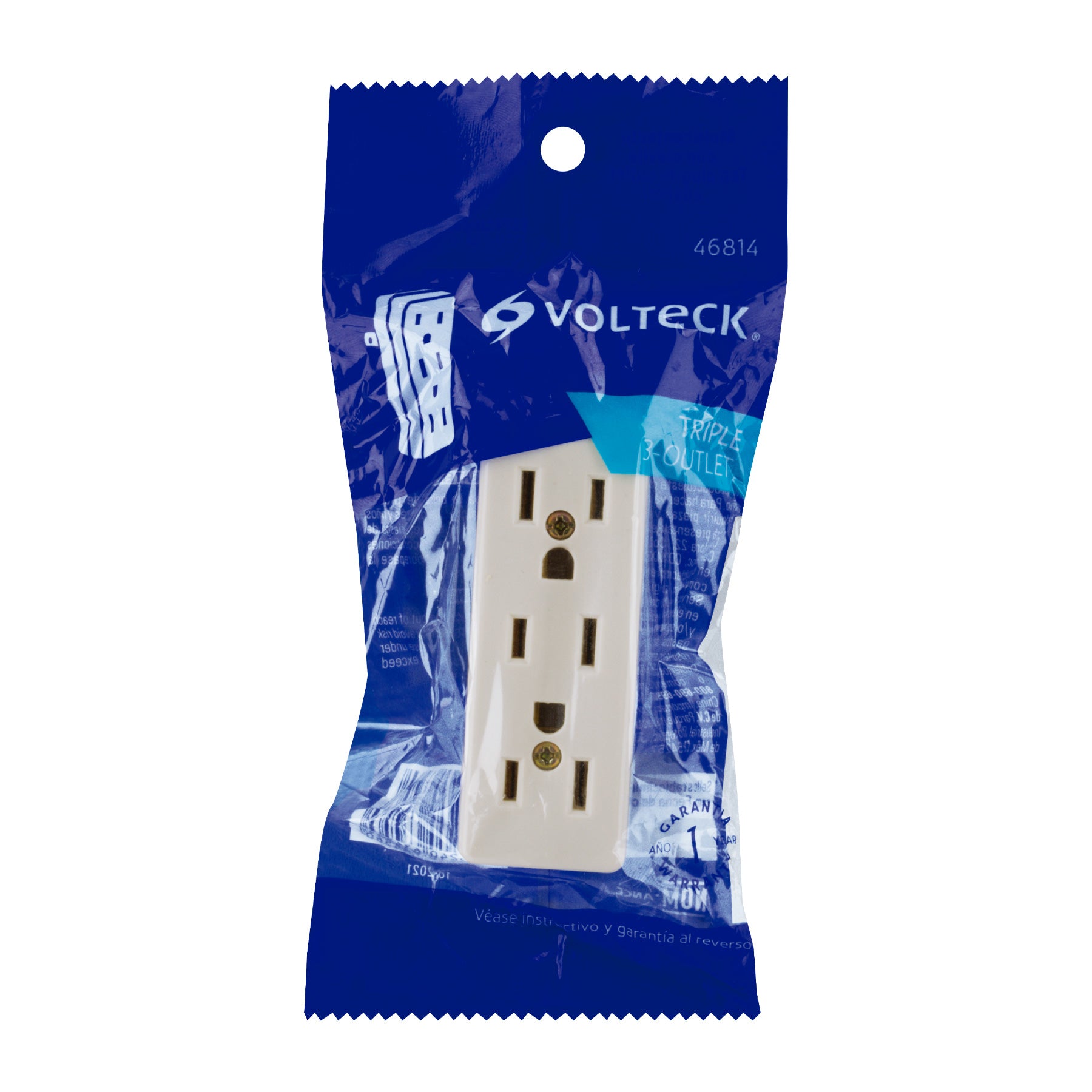 Multicontacto triple, 2 polos + tierra, Volteck | MUL-305 | 46814