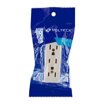 Multicontacto triple, 2 polos + tierra, Volteck | MUL-305 | 46814
