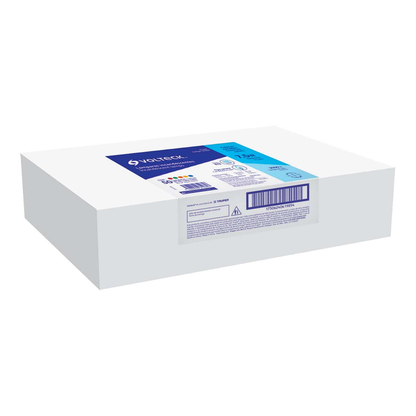 Caja con 50 focos incandescentes de colores base E12 7.5W | FI-50C | 46822