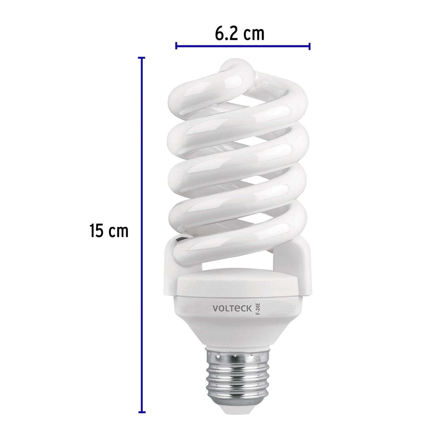 Pack 4 lámparas espiral T4 24 W luz de día, caja, Volteck | F-24EX4 | 46826