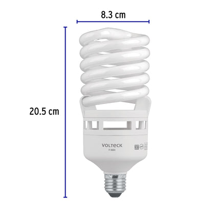 Lámpara espiral T4 55 W alta potencia luz de día, caja | F-55E4 | 46829