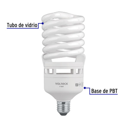 Lámpara espiral T4 55 W alta potencia luz de día, caja | F-55E4 | 46829