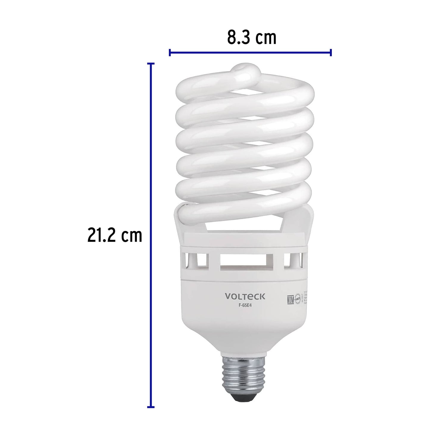 Lámpara espiral T4 65 W alta potencia luz de día, caja | F-65E4 | 46830