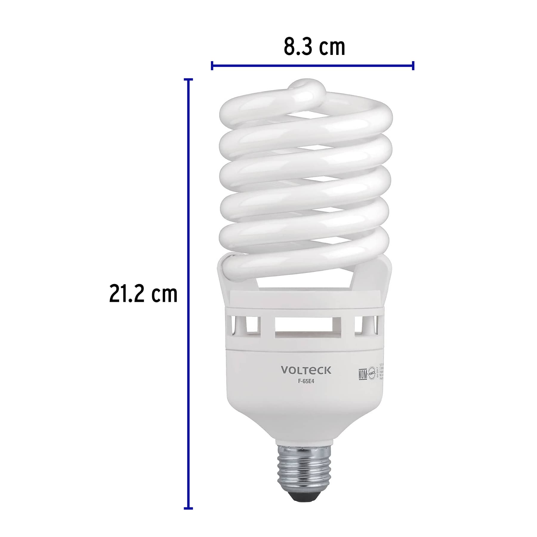 Lámpara espiral T4 65 W alta potencia luz de día, caja | F-65E4 | 46830