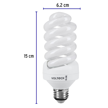 Lámpara espiral T4 24 W luz neutra en blíster, Volteck | FS-24E | 46835