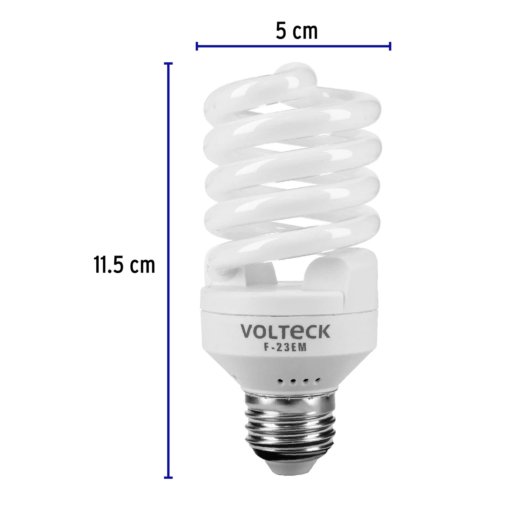 Lámpara espiral mini T2 23 W luz de día en blíster, Volteck | F-23EM | 46838