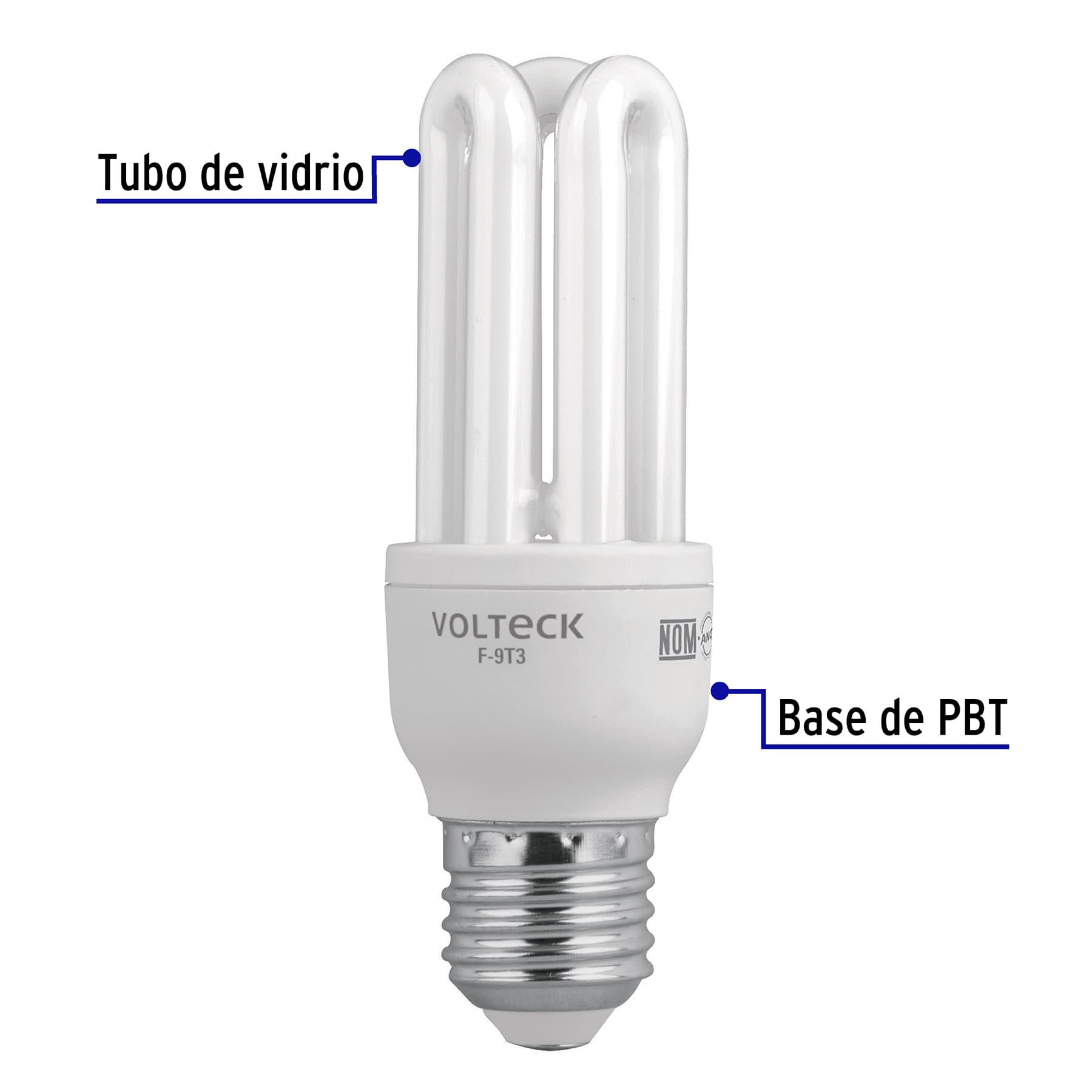 Lámpara triple T3 9 W luz de día en blíster, Volteck | F-9T3 | 46843