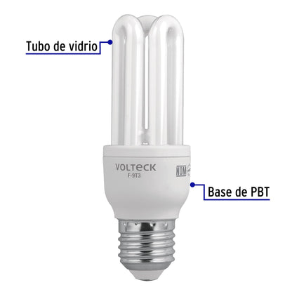 Lámpara triple T3 9 W luz de día en blíster, Volteck | F-9T3 | 46843