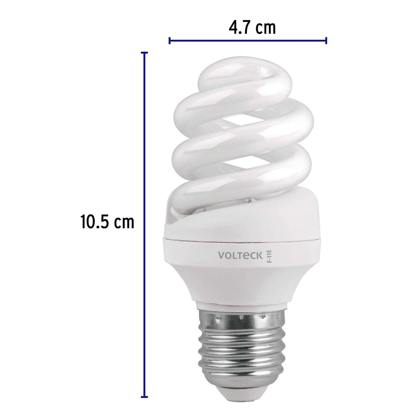 Lámpara espiral T3 11 W luz de día en blíster, Volteck | F-11E | 46847