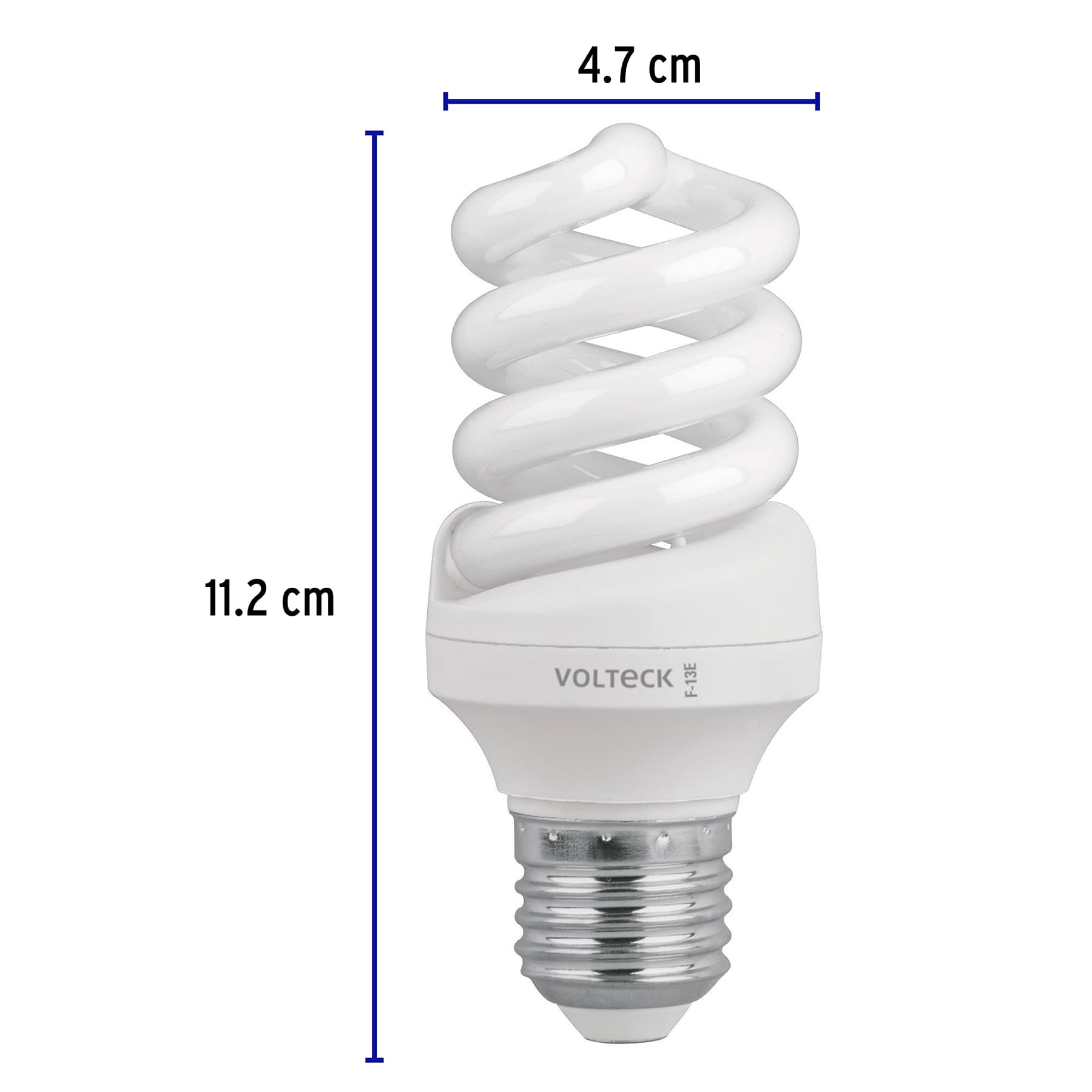 Lámpara espiral T3 13 W luz de día en blíster, Volteck | F-13E | 46848