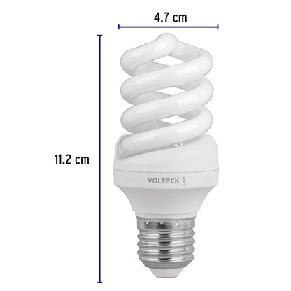 Lámpara espiral T3 13 W luz de día en blíster, Volteck | F-13E | 46848