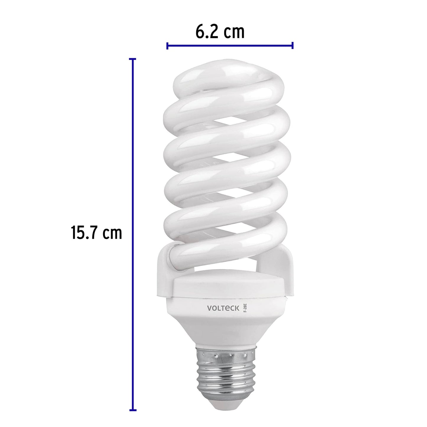 Pack 4 lámparas espiral T4 28 W luz de día, caja, Volteck | F-28EX4 | 46851