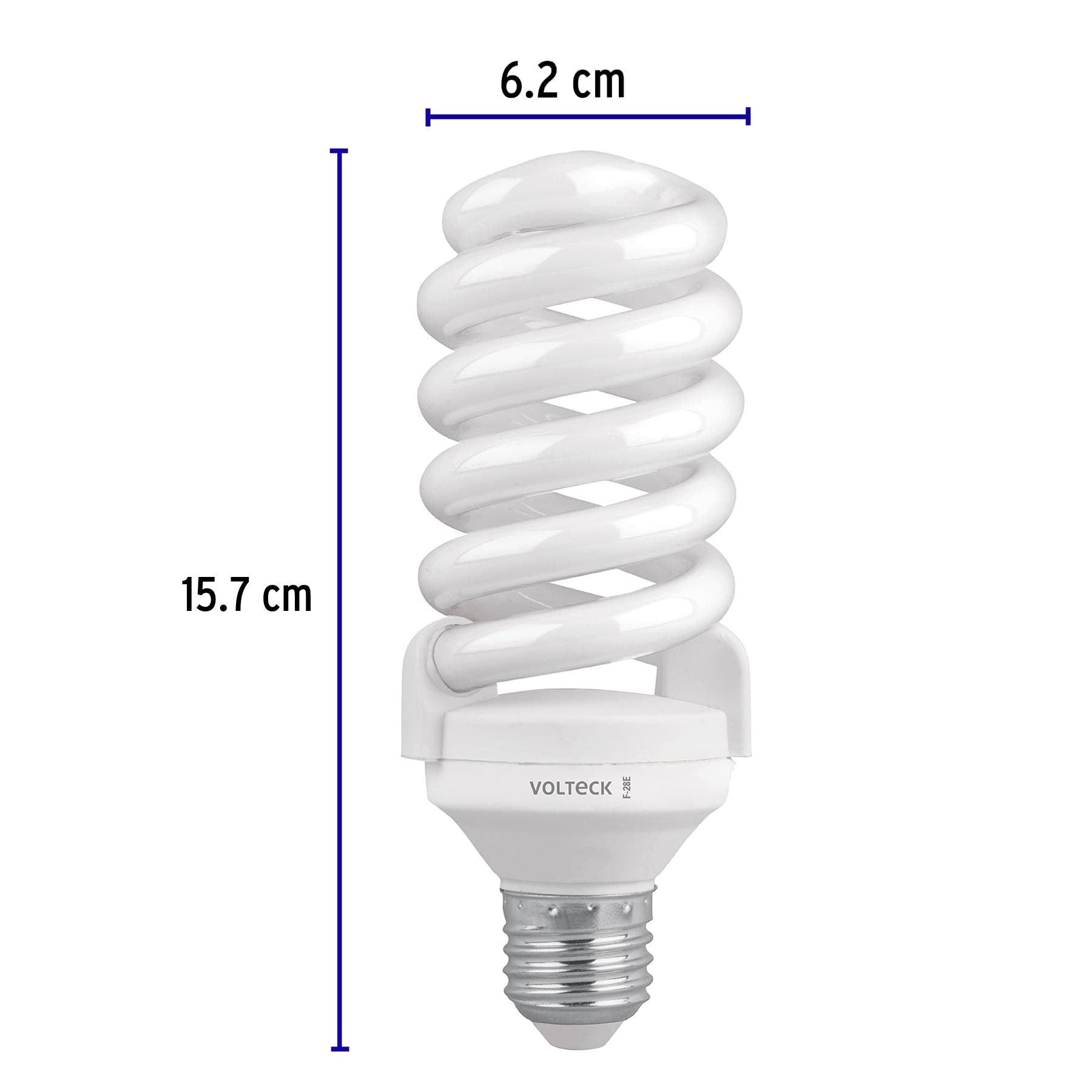 Pack 4 lámparas espiral T4 28 W luz de día, caja, Volteck | F-28EX4 | 46851