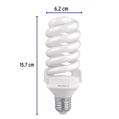 Pack 4 lámparas espiral T4 28 W luz de día, caja, Volteck | F-28EX4 | 46851