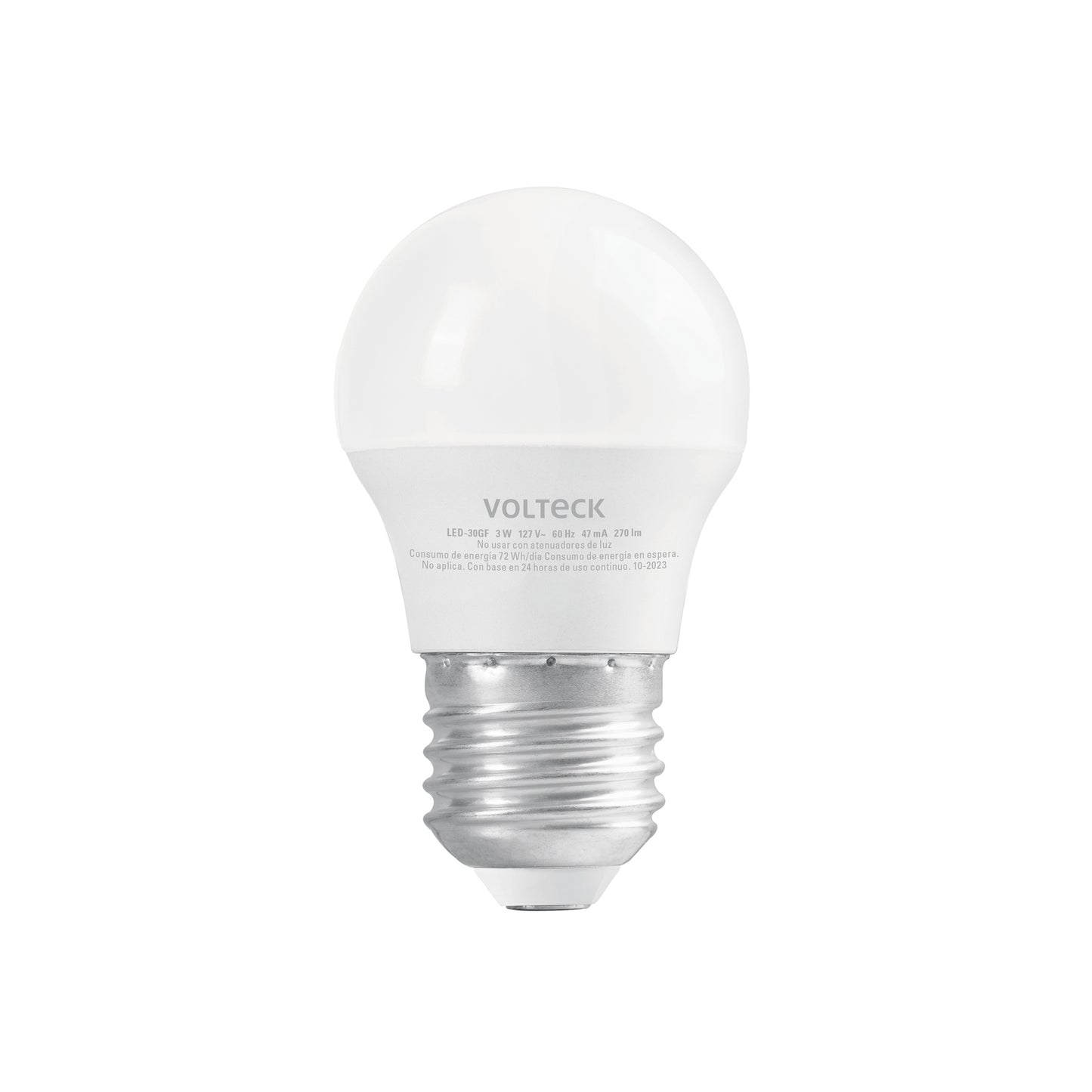 Lámpara LED G45 3 W (equiv. 25 W) luz de día blíster Volteck | LED-30GF | 46854