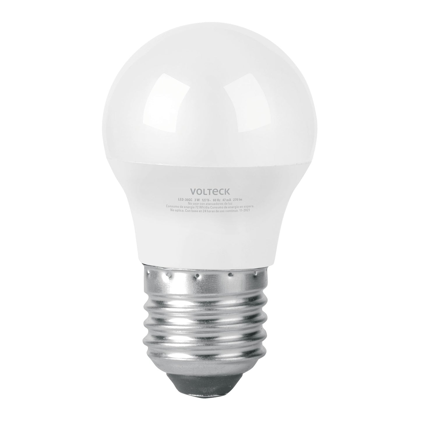 Lámpara LED G45 3 W (equiv. 25 W) luz cálida blíster Volteck | LED-30GC | 46855