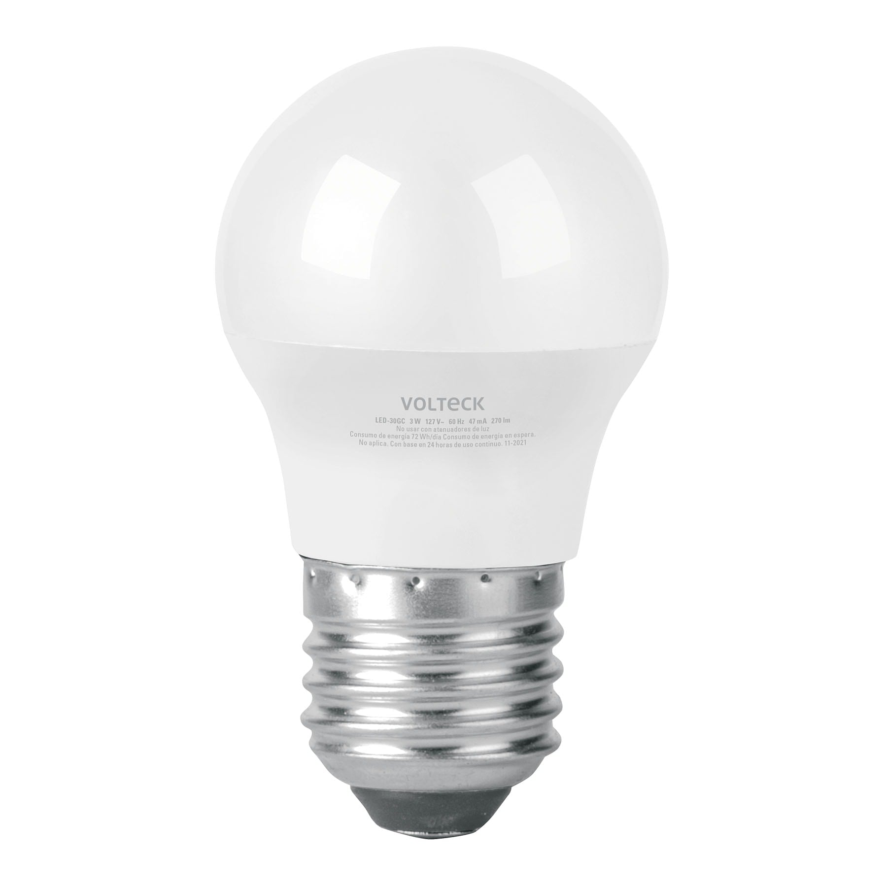 Lámpara LED G45 3 W (equiv. 25 W) luz cálida blíster Volteck | LED-30GC | 46855