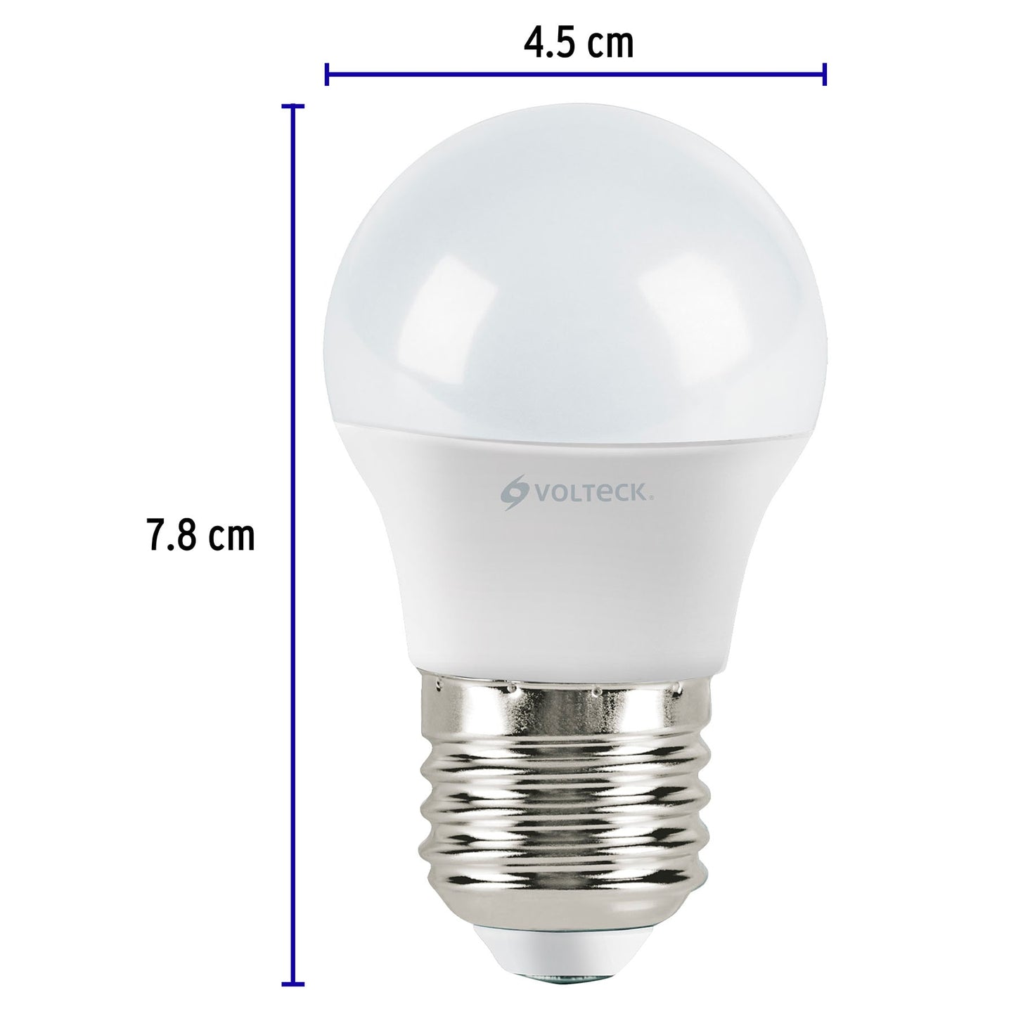 Lámpara LED G45 3 W (equiv. 25 W) luz cálida blíster Volteck | LED-30GC | 46855