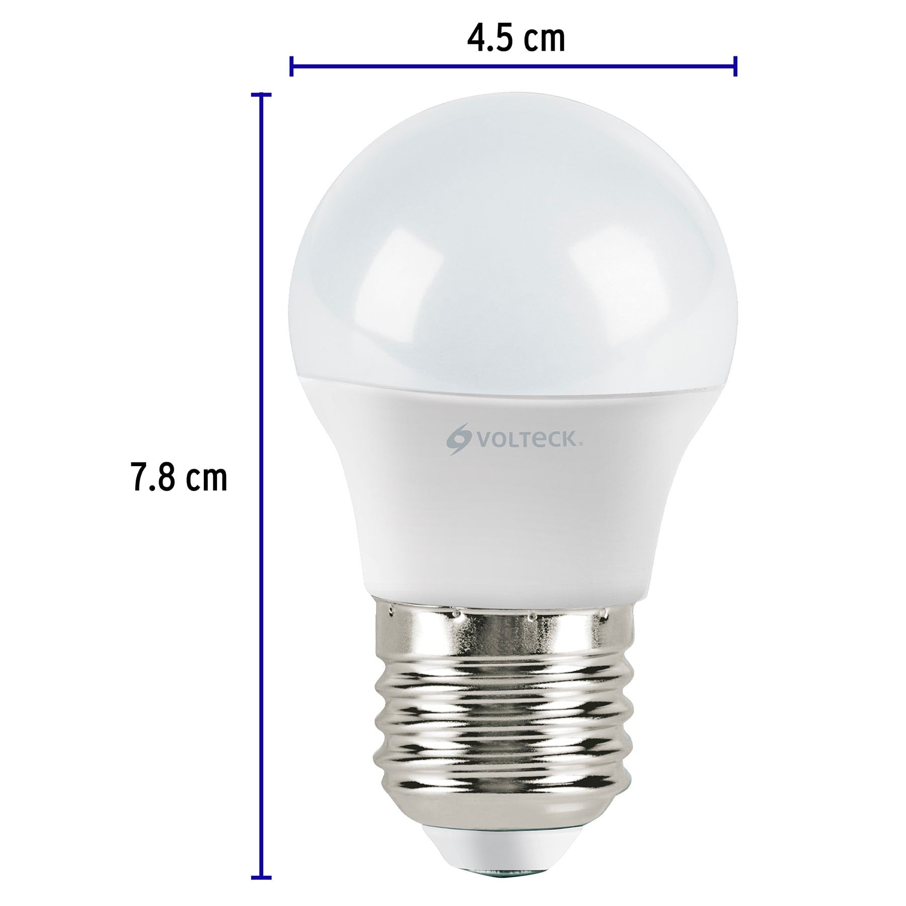 Lámpara LED G45 3 W (equiv. 25 W) luz cálida blíster Volteck | LED-30GC | 46855