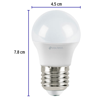 Lámpara LED G45 3 W (equiv. 25 W) luz cálida blíster Volteck | LED-30GC | 46855
