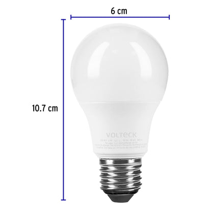 Lámpara LED A19 6 W (equiv. 40 W) luz de día blíster Volteck | LED-40F | 46856