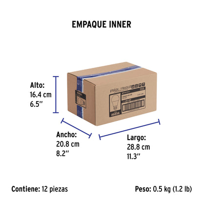 Lámpara LED A19 6 W (equiv. 40 W) luz de día blíster Volteck | LED-40F | 46856