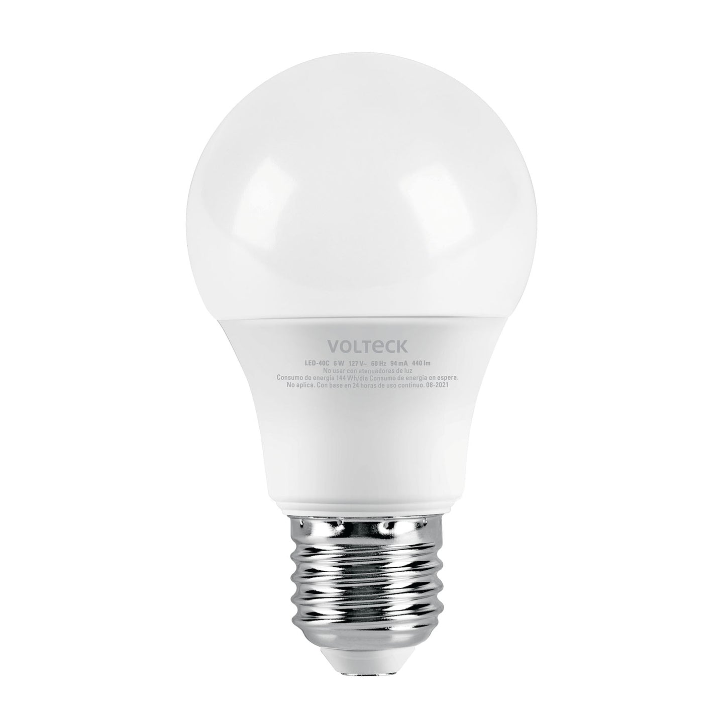 Lámpara LED A19 6 W (equiv. 40 W) luz cálida blíster Volteck | LED-40C | 46857