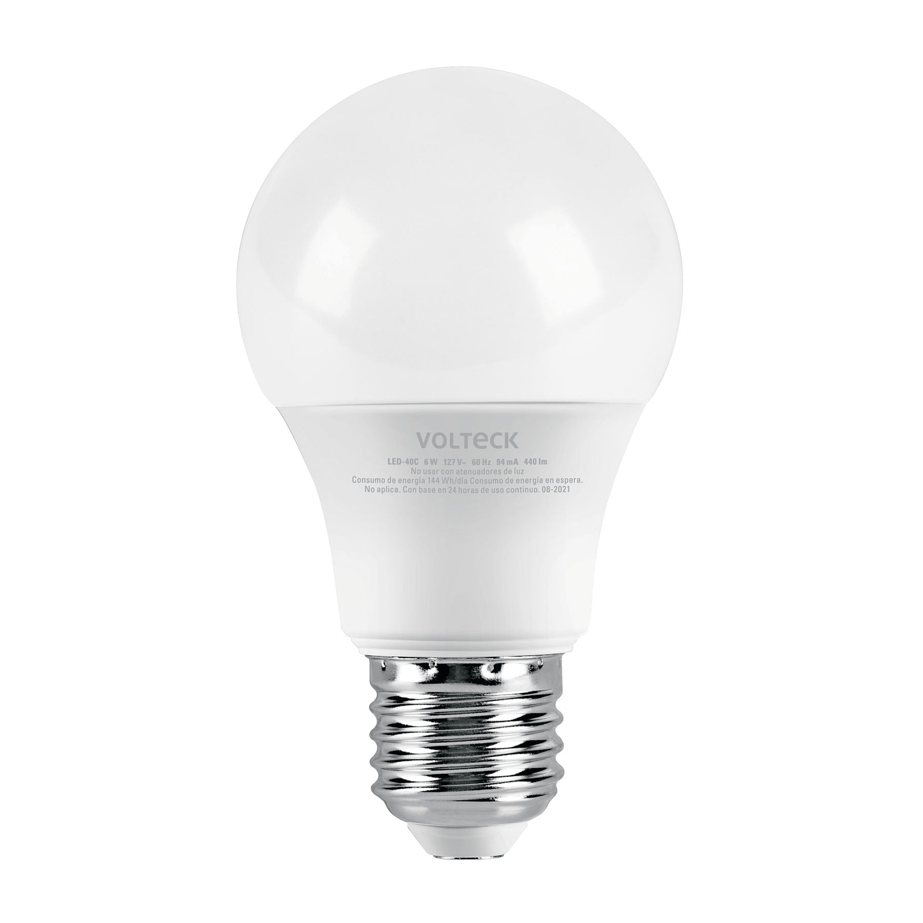 Lámpara LED A19 6 W (equiv. 40 W) luz cálida blíster Volteck | LED-40C | 46857