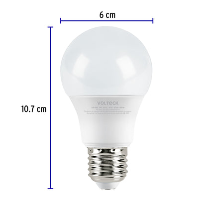 Lámpara LED A19 6 W (equiv. 40 W) luz cálida blíster Volteck | LED-40C | 46857