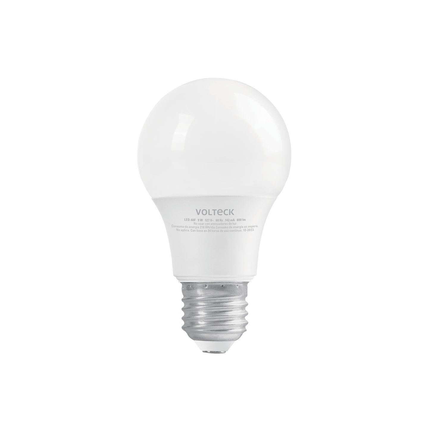 Lámpara LED A19 9 W (equiv. 60 W) luz de día blíster Volteck | LED-60F | 46858
