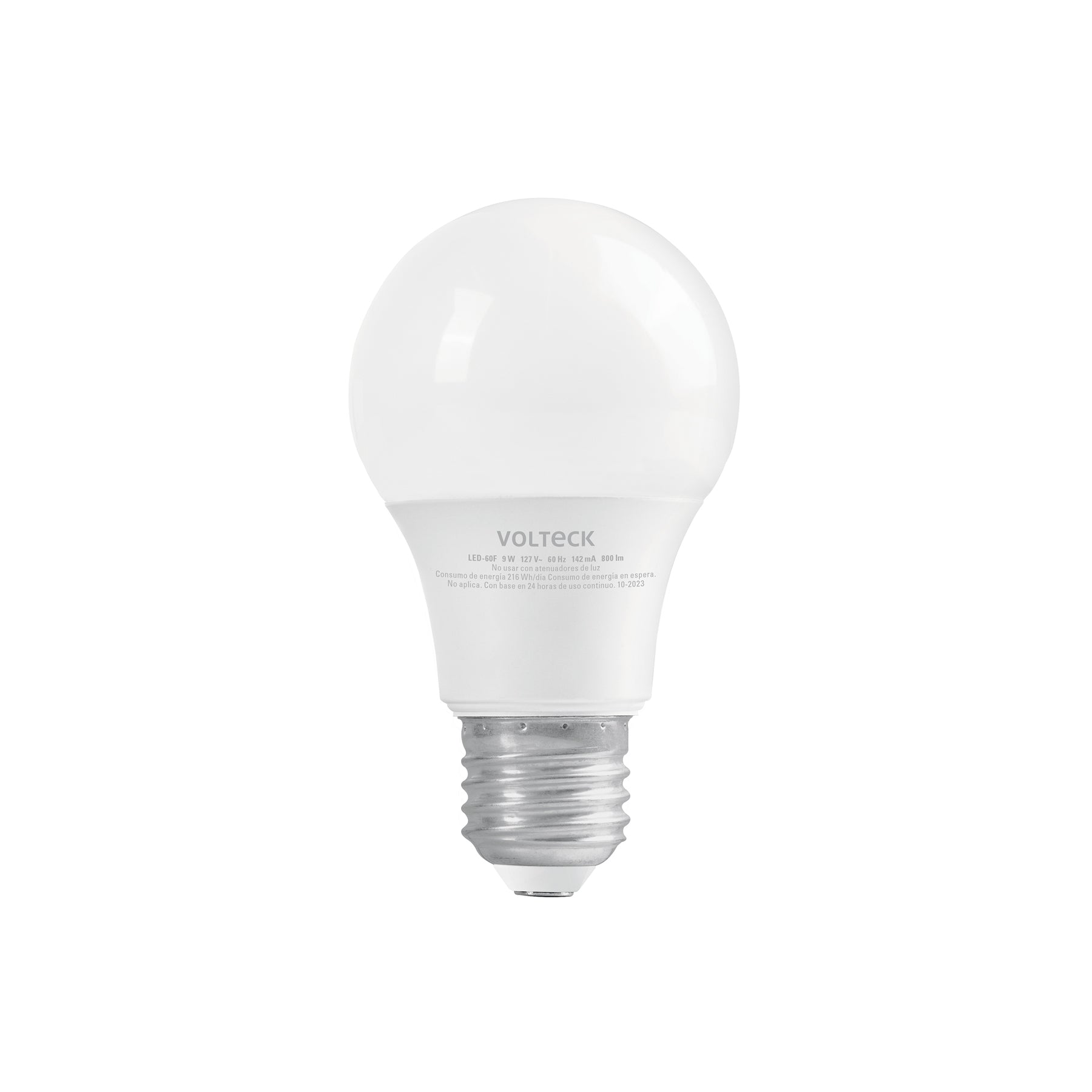 Lámpara LED A19 9 W (equiv. 60 W) luz de día blíster Volteck | LED-60F | 46858