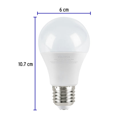 Lámpara LED A19 9 W (equiv. 60 W) luz de día blíster Volteck | LED-60F | 46858